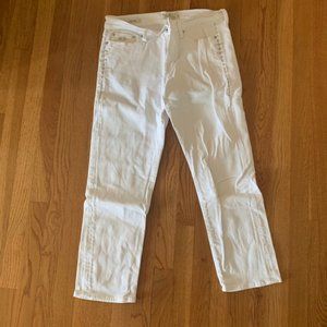 Lucky Brand Embroidered cropped jeans